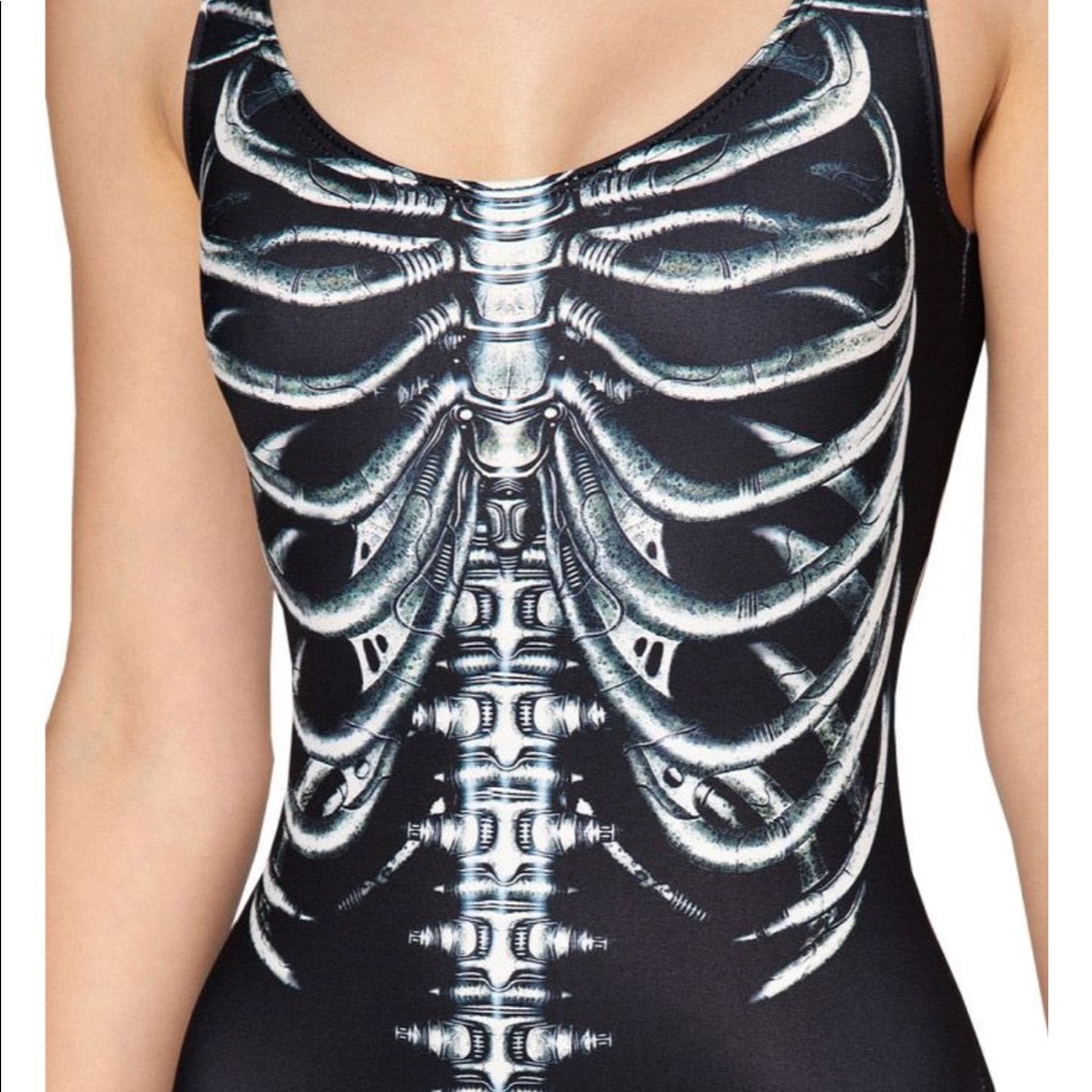 Blackmilk clothing onepiece Skeleton swim/bodysuit